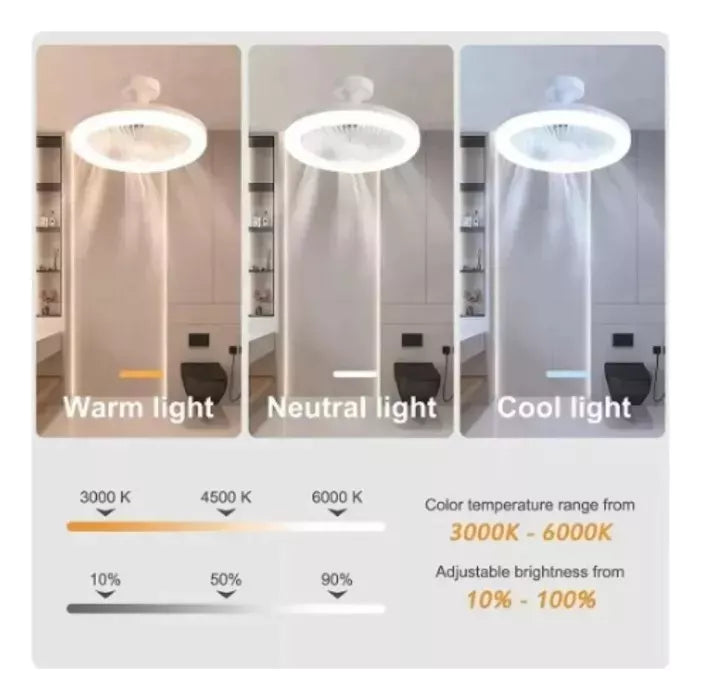 🌬️💡 BOMBILLO LED CON VENTILADOR 2 EN 1