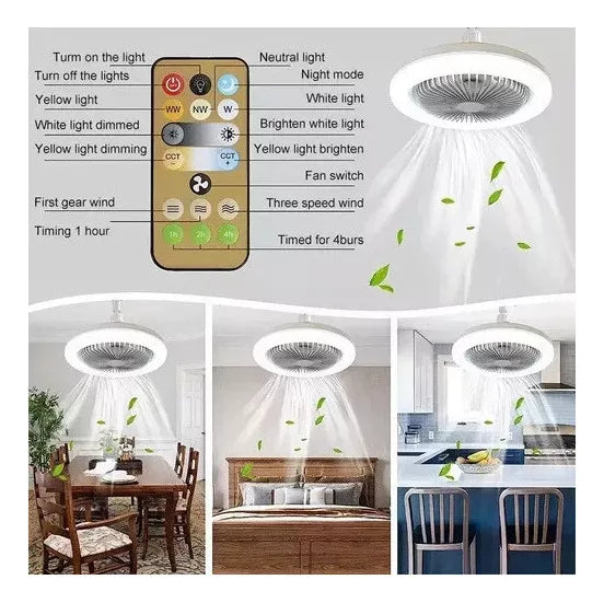 🌬️💡 BOMBILLO LED CON VENTILADOR 2 EN 1